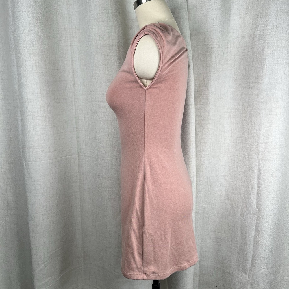 Free People Beach‎ Cora Mini Dress Rose Pink Asymmetrical Bodycon Size Small - Picture 4 of 9